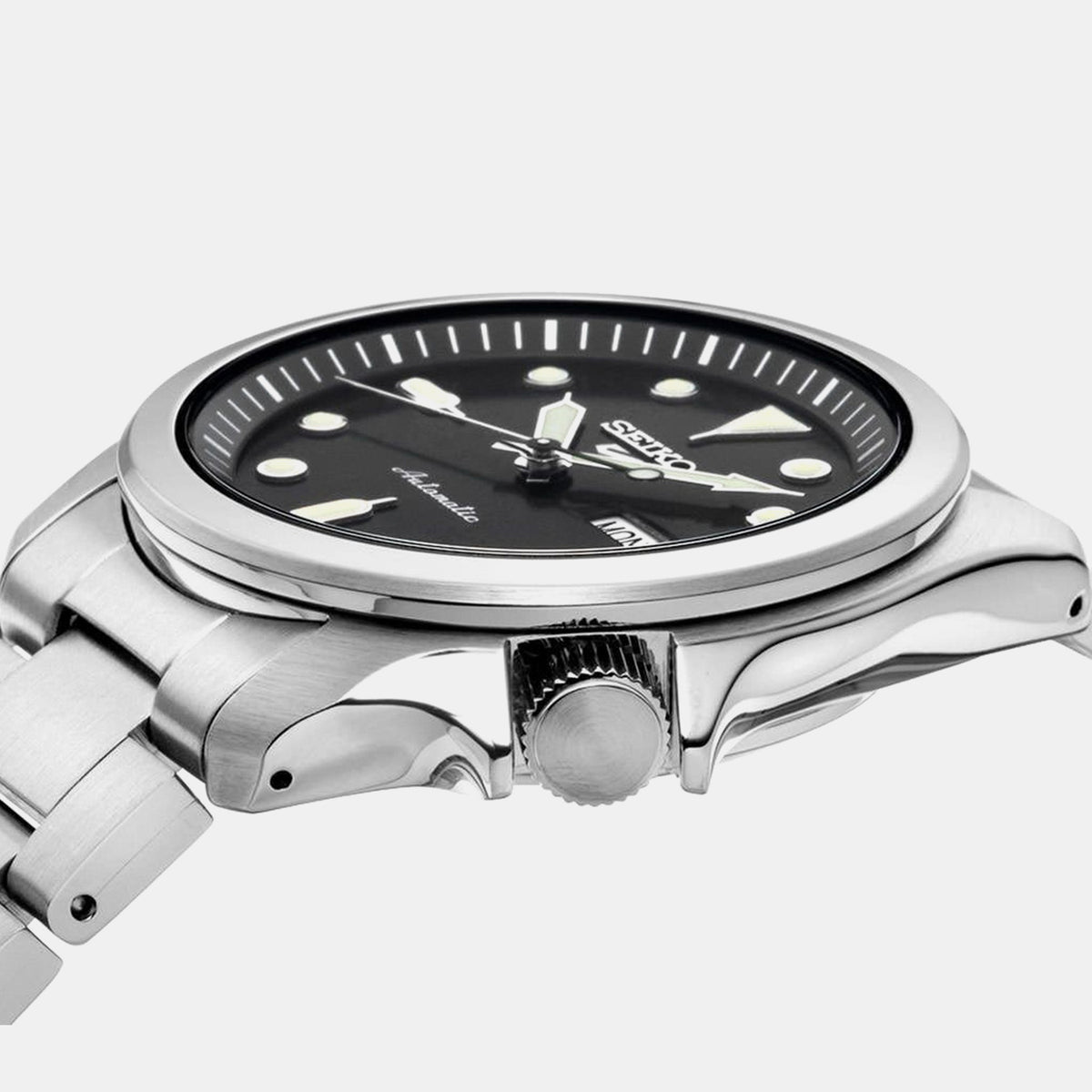 5 Sports Men Automatic Black Dial Analog Stainless Steel Watch SRPE55K1