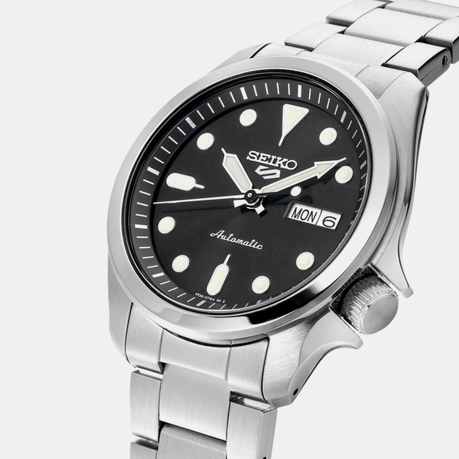 5 Sports Men Automatic Black Dial Analog Stainless Steel Watch SRPE55K1