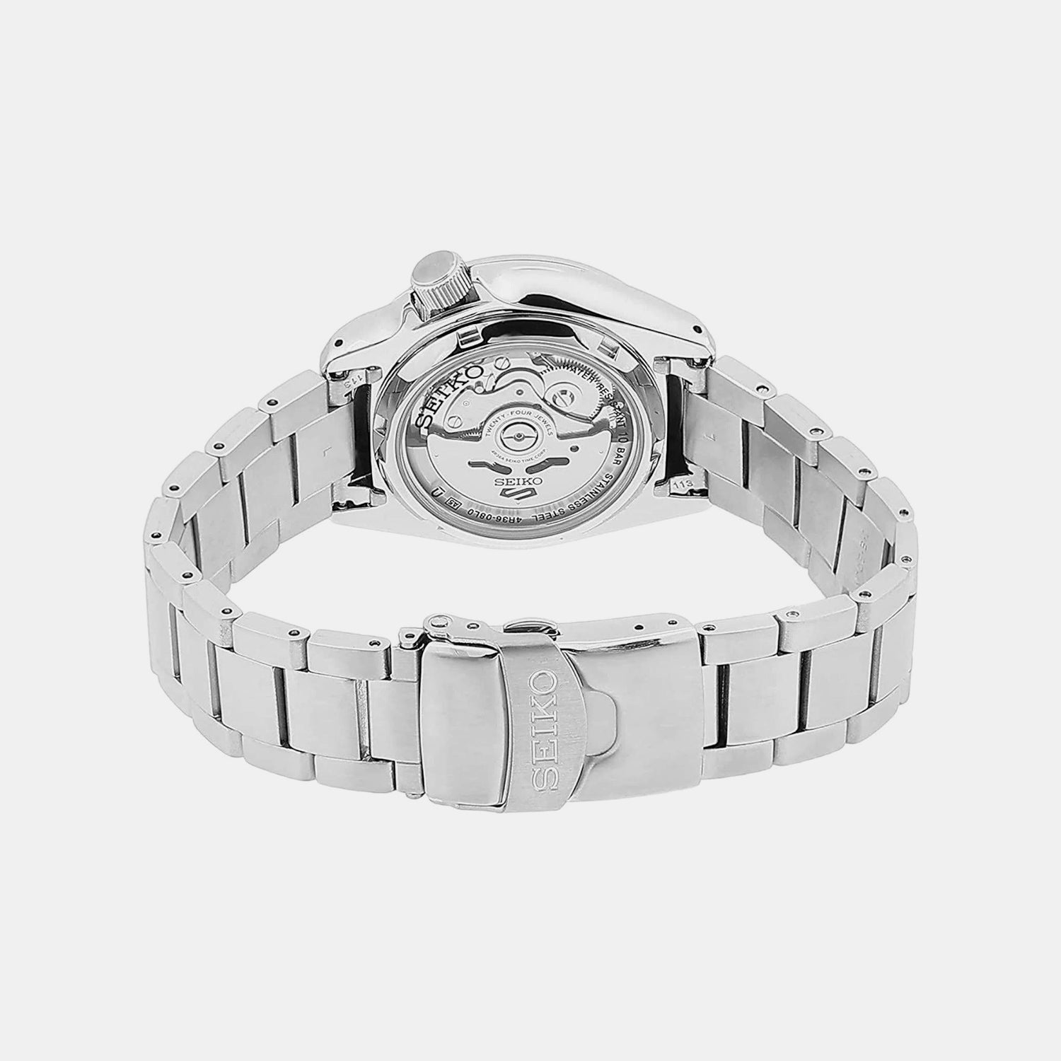 5 Sports Men Automatic Black Dial Analog Stainless Steel Watch SRPE57K1