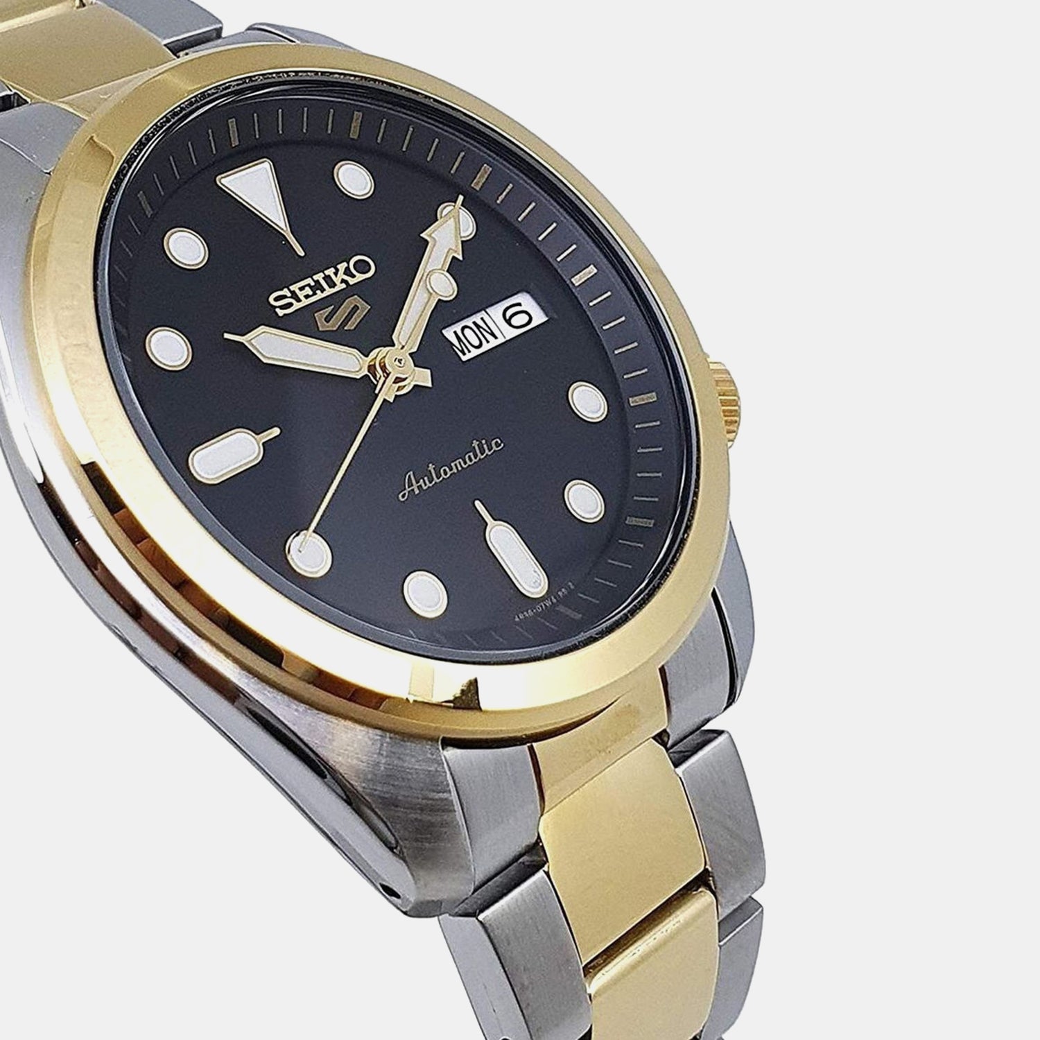 5 Sports Men Automatic Black Dial Analog Stainless Steel Watch SRPE60K1