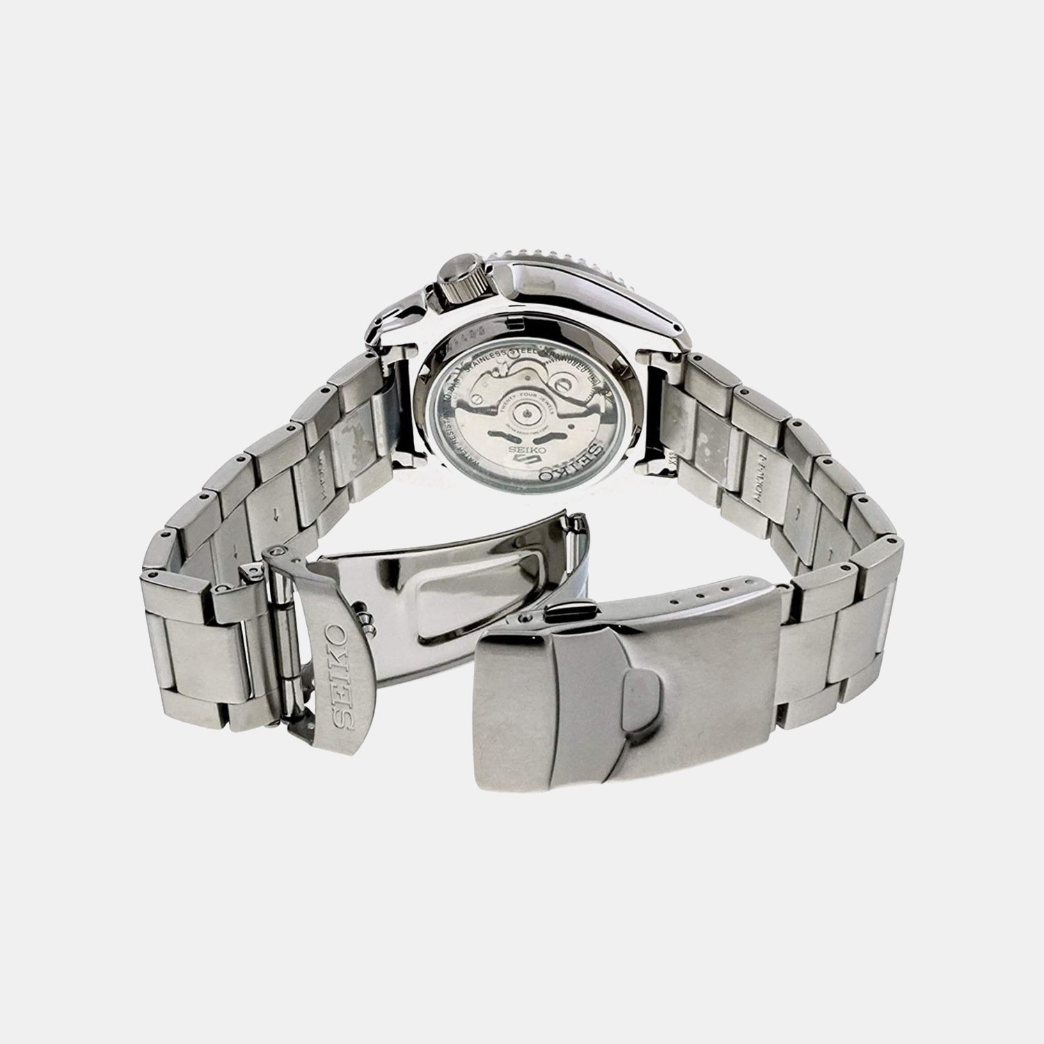 5 Sports Men Automatic Silver Dial Analog Stainless Steel Watch SRPE71K1