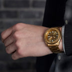 5 Sports Men Automatic Gold Dial Analog Stainless Steel Watch SRPE74K1