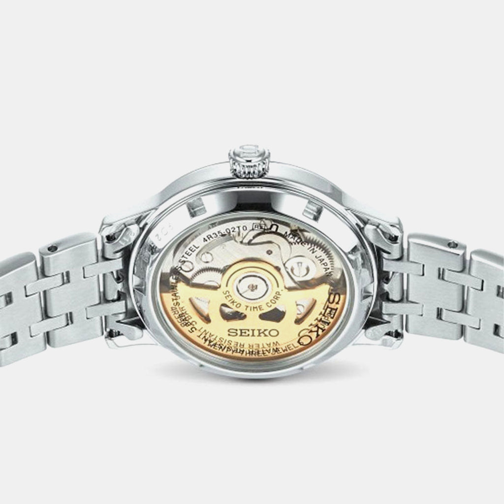 Presage Women Automatic Beige Dial Analog Stainless Steel Watch SRPF47J1