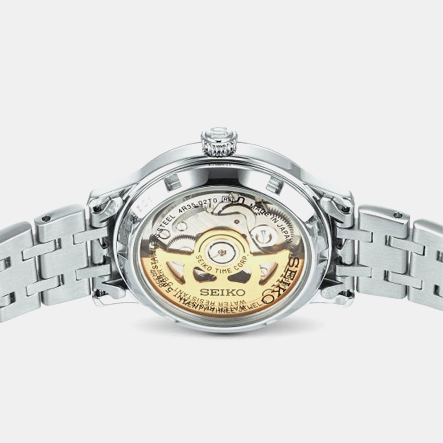 Presage Women Automatic Beige Dial Analog Stainless Steel Watch SRPF47J1