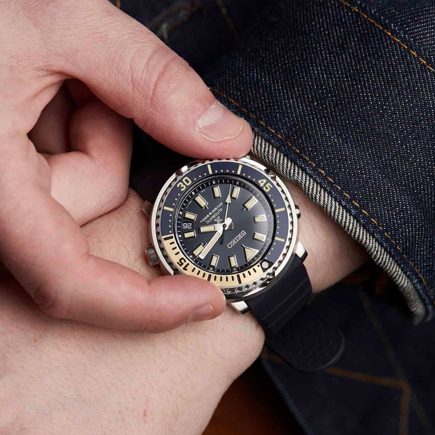 Prospex Men Automatic Navy Dial Analog Silicone Watch SRPF81K1
