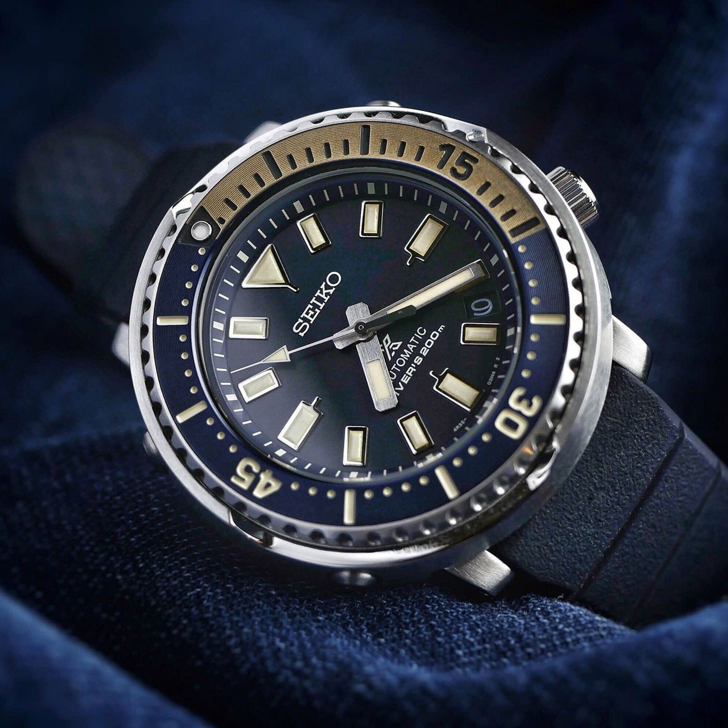 Prospex Men Automatic Navy Dial Analog Silicone Watch SRPF81K1