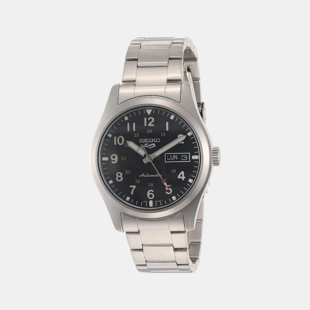 5 Sports Men Automatic Black Dial Analog Stainless Steel Watch SRPG27K1