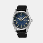New 5 Sports Men Automatic Blue Dial Analog Leather Watch SRPG39K1