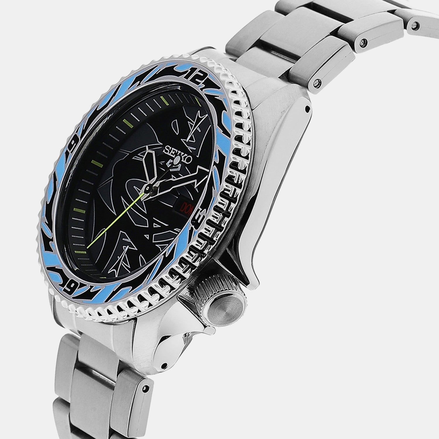 New 5 Sports Men Automatic Two Tone Dial Analog Stainless Steel Watch SRPG65K1