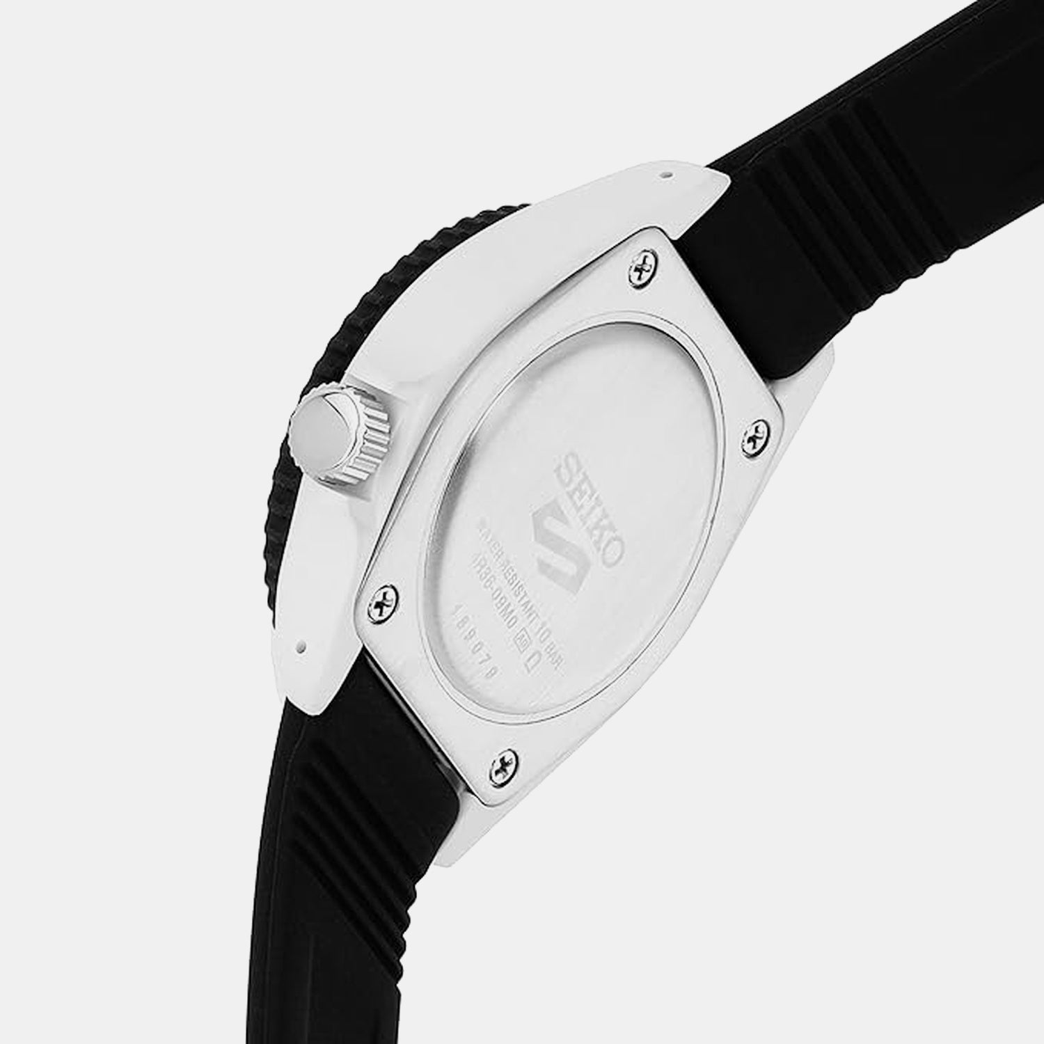 5 Sports Men Automatic White Dial Analog Silicone Watch SRPG71K1