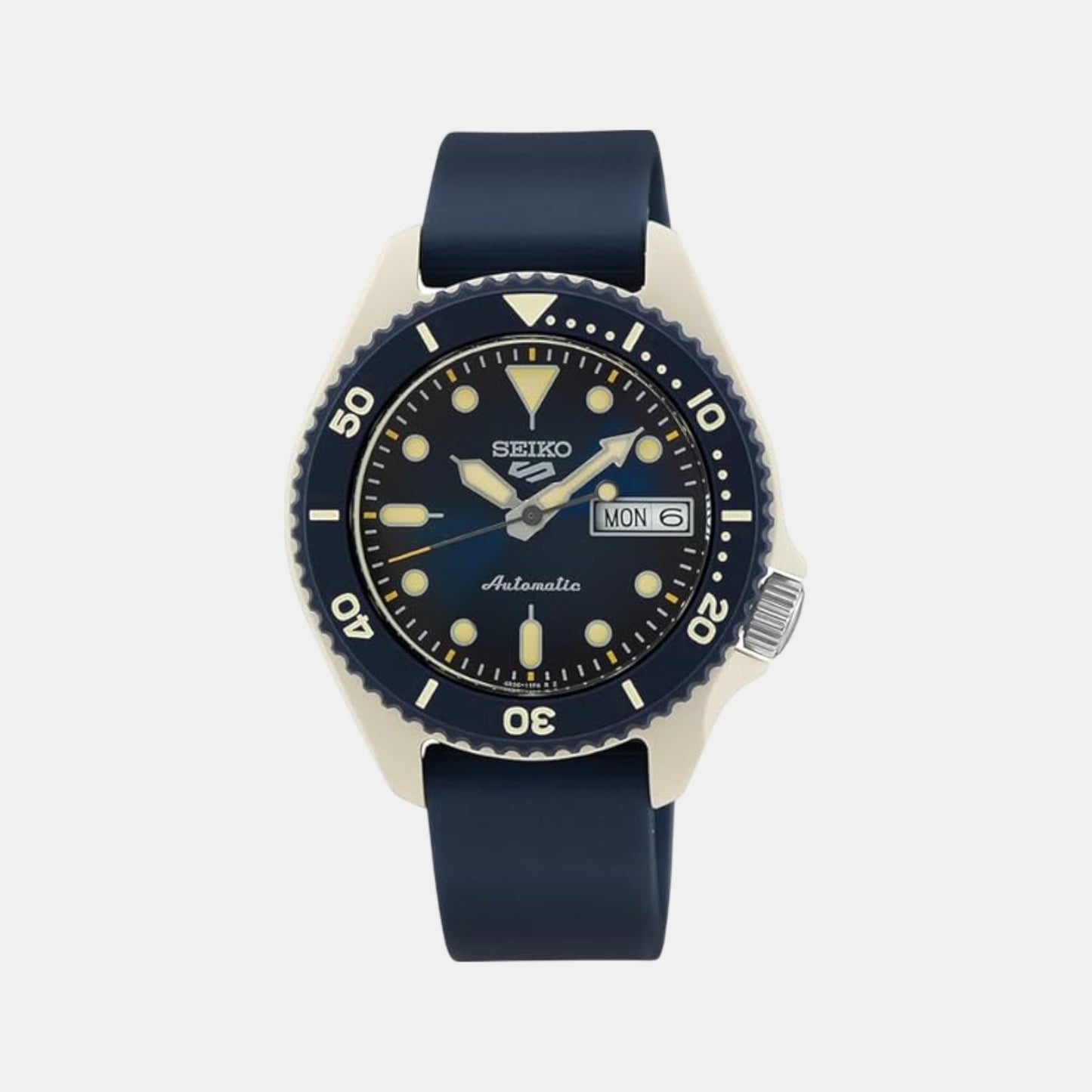 5 Sports Men Quartz Blue Dial Analog Silicone Watch SRPG75K1