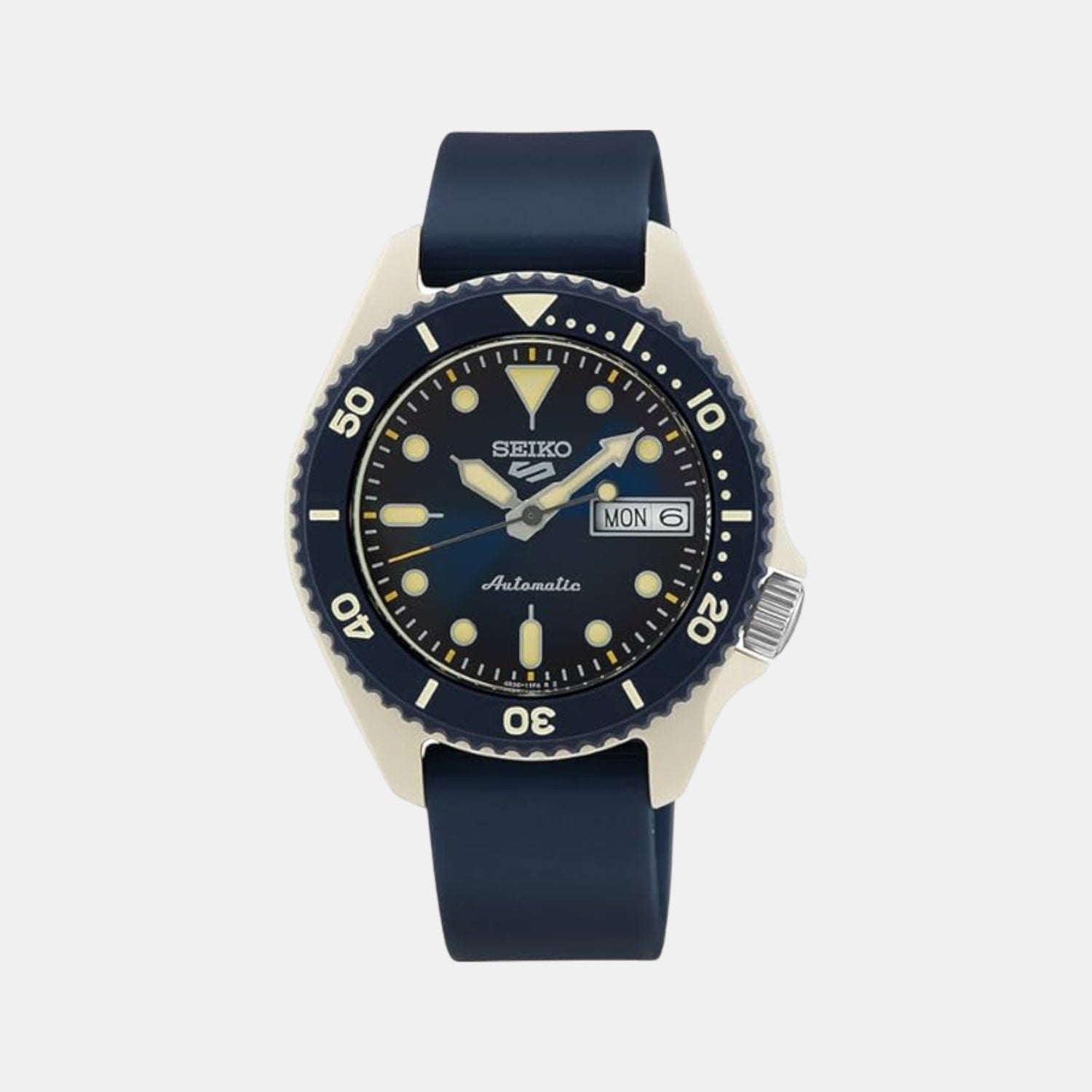 5 Sports Men Quartz Blue Dial Analog Silicone Watch SRPG75K1