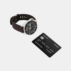 5 Sports Men Automatic Black Dial Analog Silicone Watch SRPG77K1