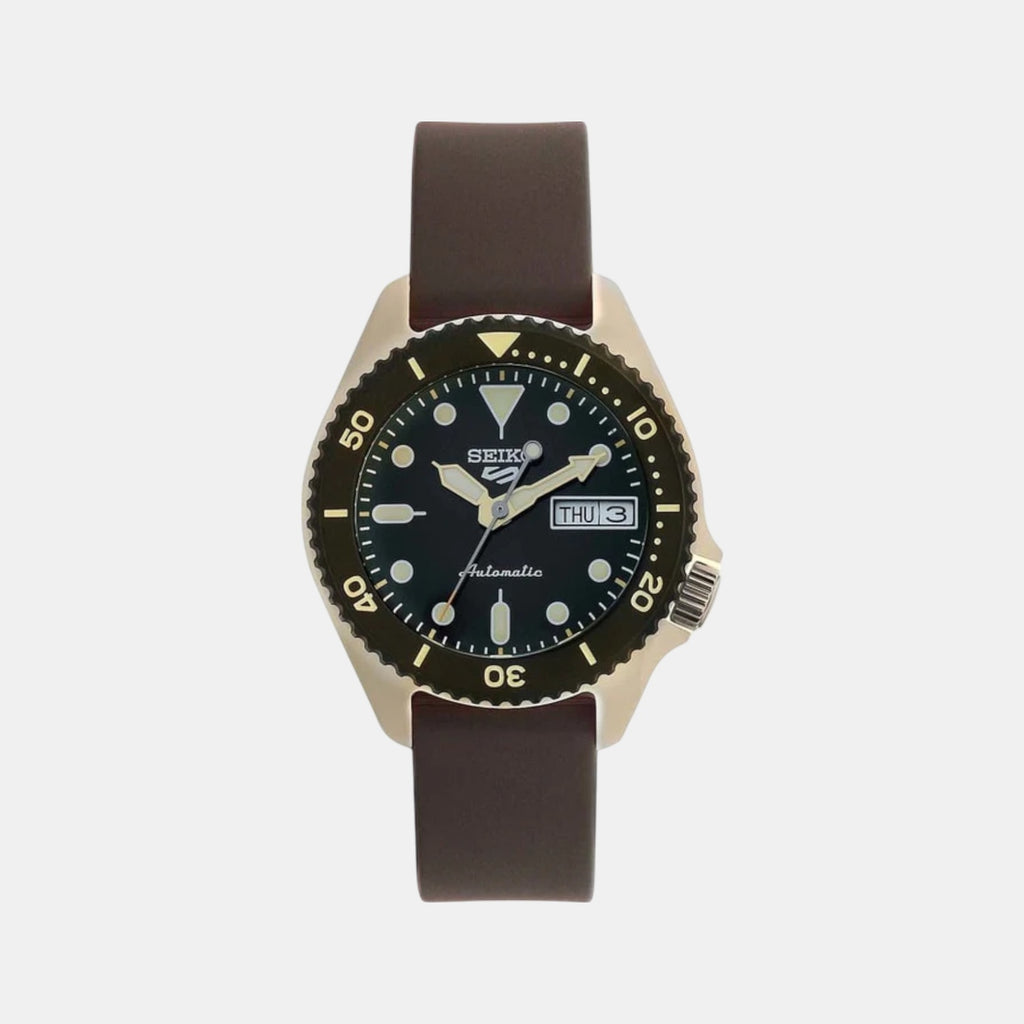 5 Sports Men Automatic Blue Dial Analog Silicone Watch SRPG77K1