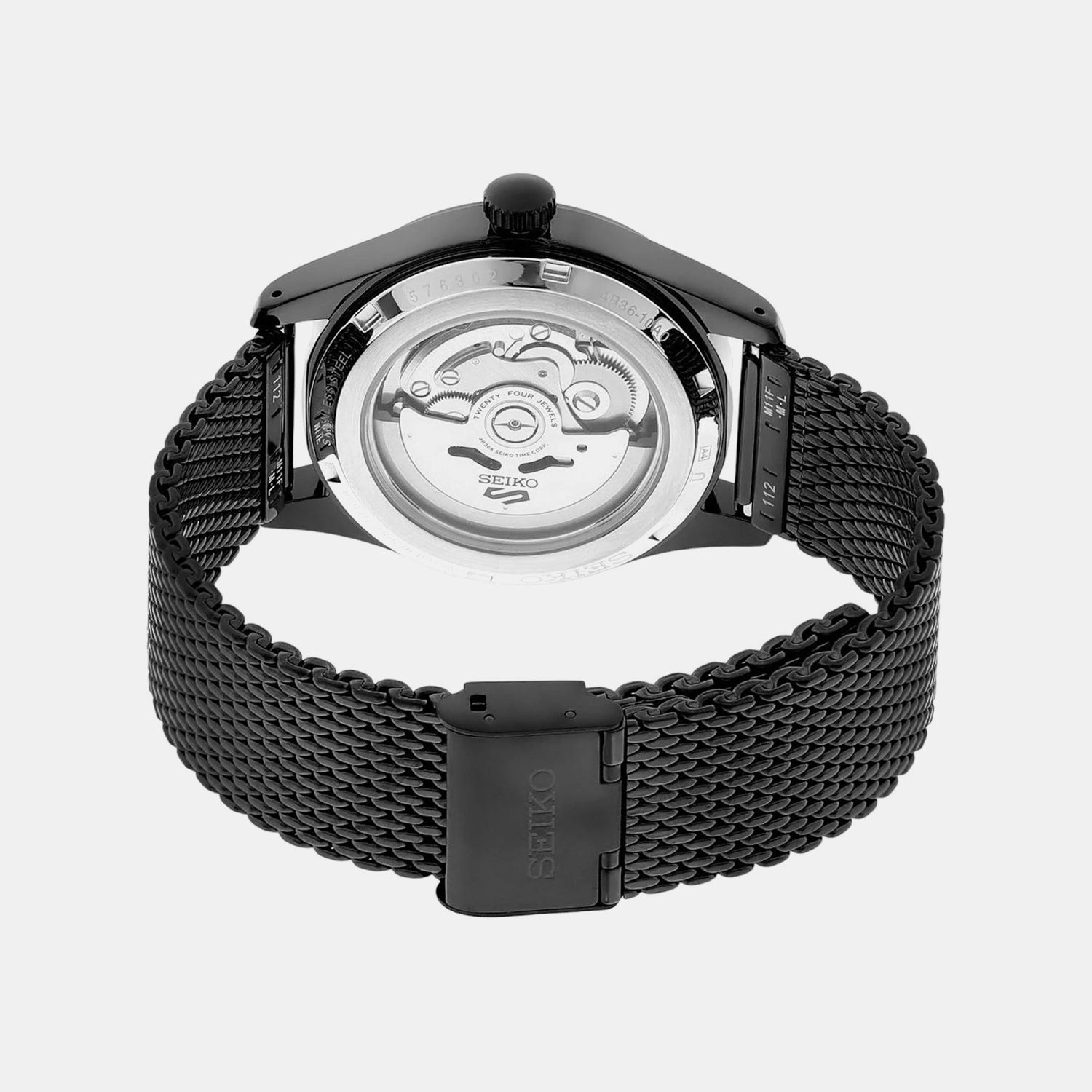 5 Sports Men Automatic Black Dial Analog Stainless Steel Watch SRPH25K1