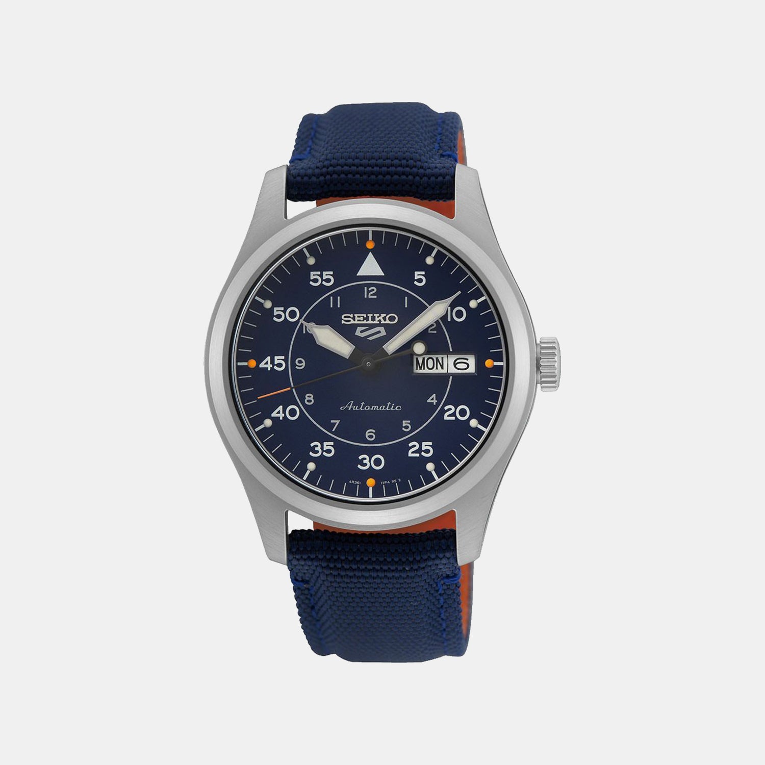 New 5 Sports Men Quartz Blue Dial Analog Leather Watch SRPH31K1