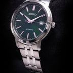 Dress Men Automatic Green Dial Analog Stainless Steel Watch SRPH89K1