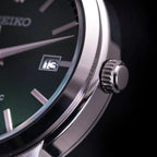 Dress Men Automatic Green Dial Analog Stainless Steel Watch SRPH89K1