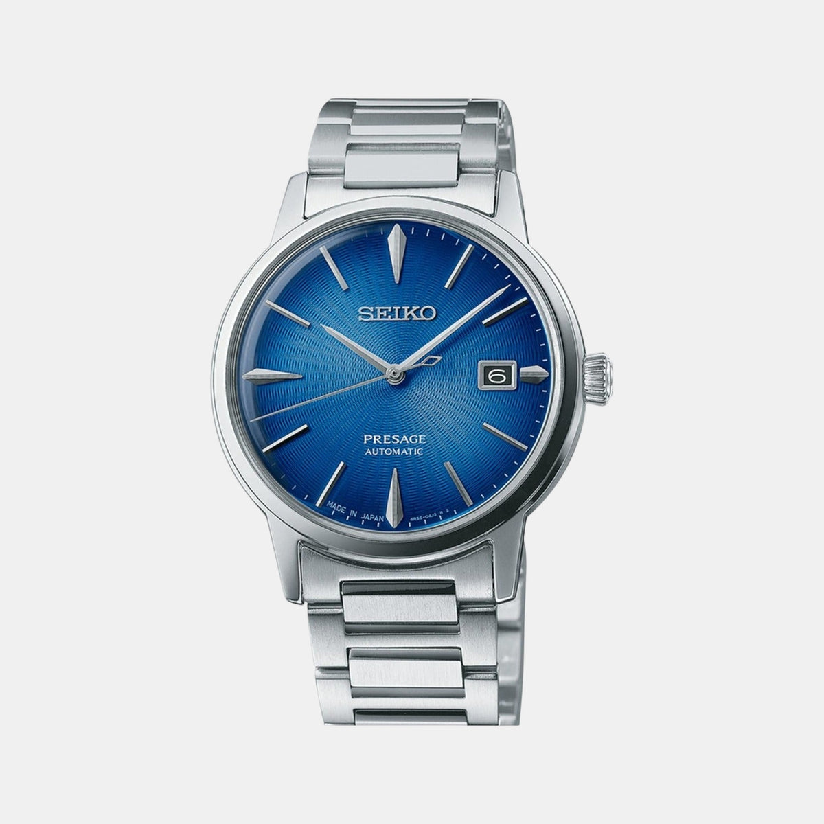 Presage Men Automatic Blue Dial Analog Stainless Steel Watch SRPJ13J1