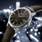 Presage Men Automatic Grey Dial Analog Leather Watch SRPJ17J1