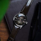Presage Men Automatic Grey Dial Analog Leather Watch SRPJ17J1