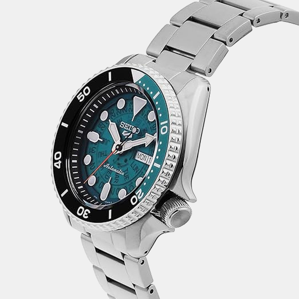 5 Sports Men Automatic Blue Dial Analog Stainless Steel Watch SRPJ45K1