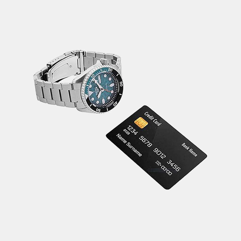 5 Sports Men Automatic Blue Dial Analog Stainless Steel Watch SRPJ45K1