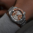5 Sports Men Automatic Brown Dial Analog Stainless Steel Watch SRPJ47K1