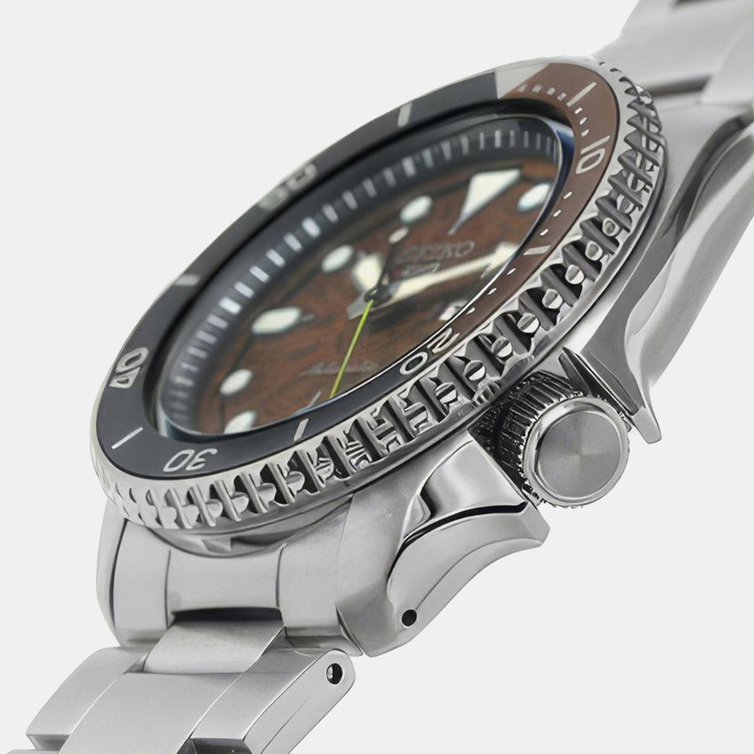 5 Sports Men Automatic Brown Dial Analog Stainless Steel Watch SRPJ47K1