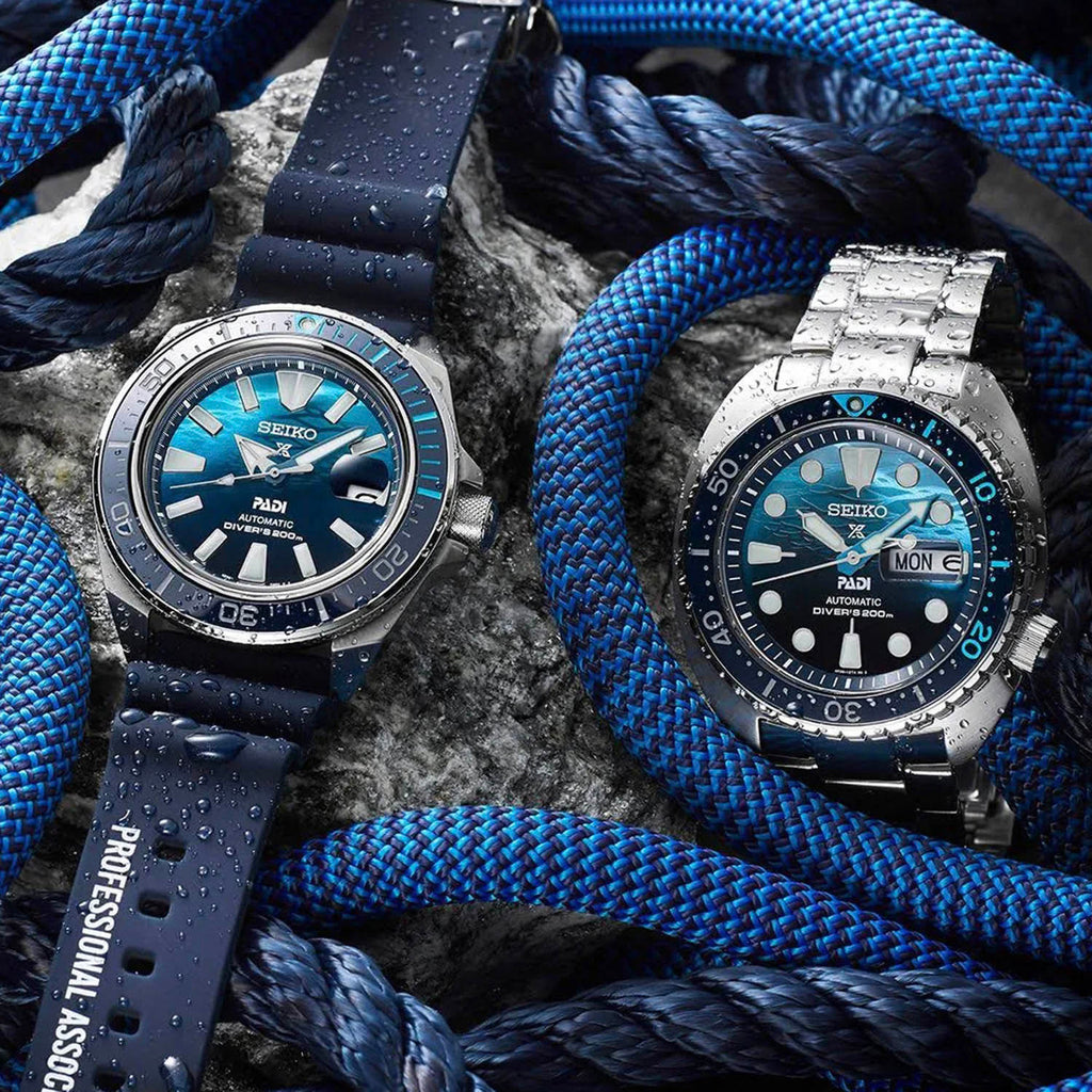 Prospex Great Blue Samurai Scuba PADI Special Edition Analog Silicone Watch SRPJ93K1