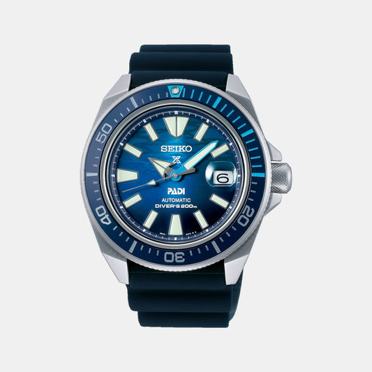 Prospex Great Blue Samurai Scuba PADI Special Edition Analog Silicone Watch SRPJ93K1