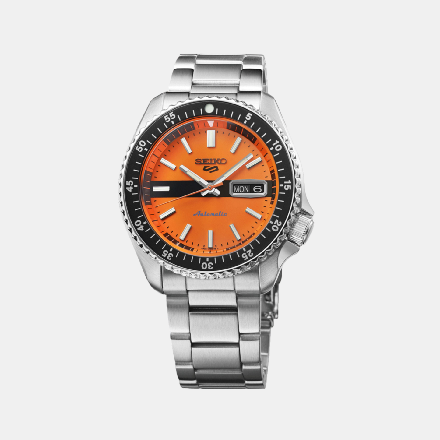 New 5 Sports Men's Orange Automatic Stainless Steel Watch SRPK11K1