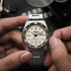 5 Sports Men Automatic Cream Dial Analog Stainless Steel Watch SRPK31K1