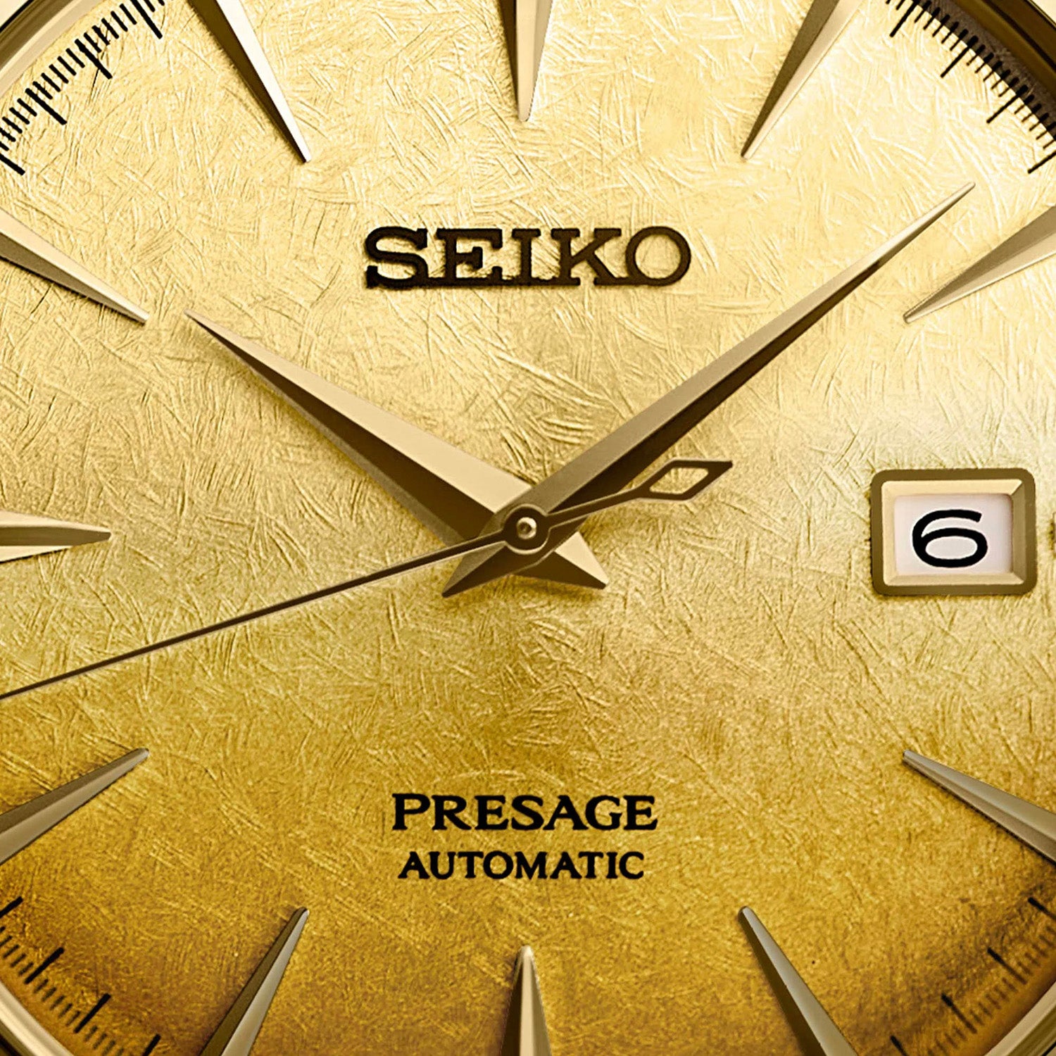 Presage Men Automatic Gold Dial Analog Stainless Steel Watch SRPK46J1