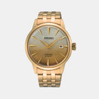 Presage Men Automatic Gold Dial Analog Stainless Steel Watch SRPK46J1