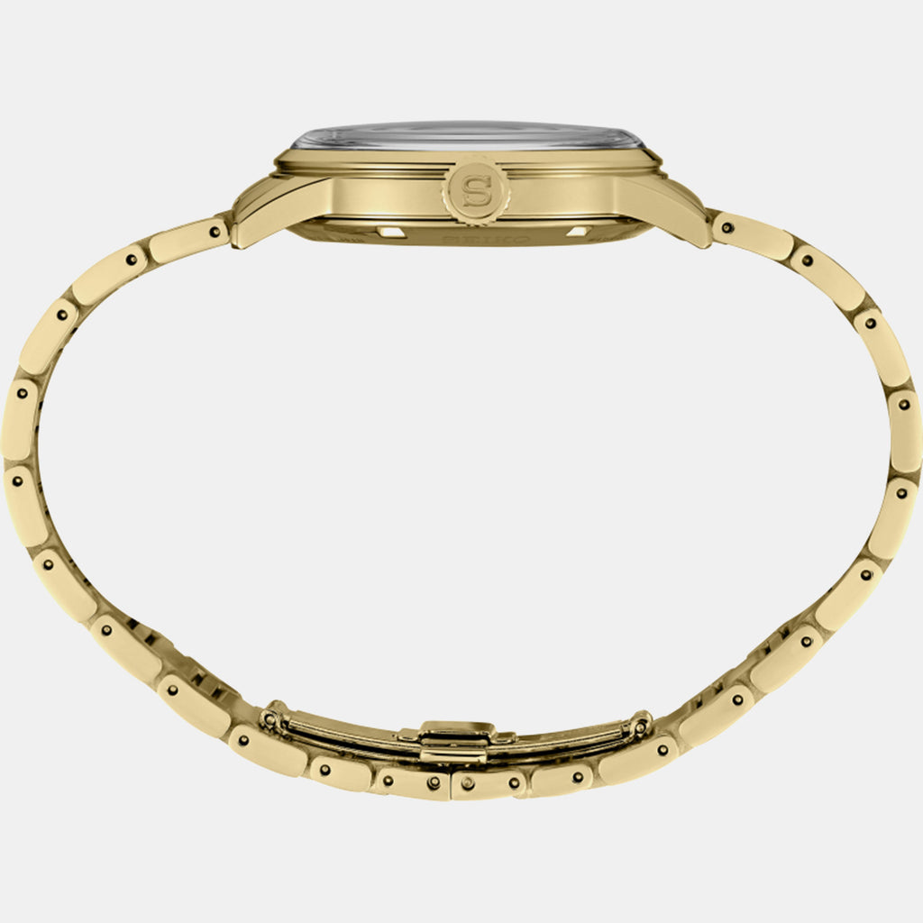 Presage Men Automatic Gold Dial Analog Stainless Steel Watch SRPK48J1