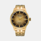 Presage Men Automatic Gold Dial Analog Stainless Steel Watch SRPK48J1