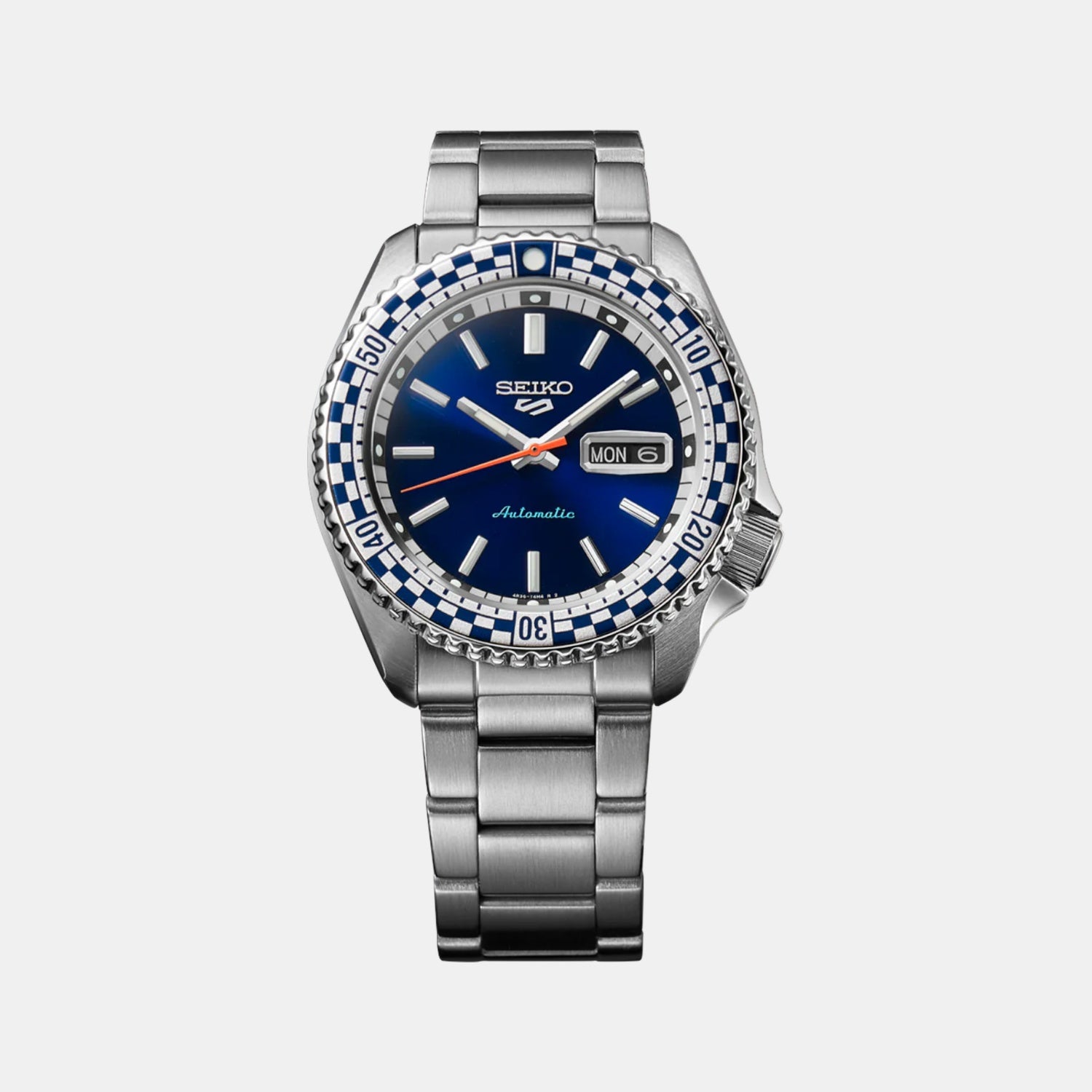 5 Sports Men Automatic Blue Dial Analog Stainless Steel Watch SRPK65K1