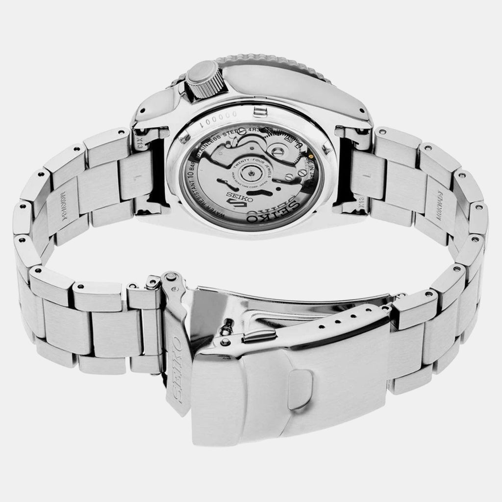 5 Sports Men Automatic Black Dial Analog Stainless Steel Watch SRPK67K1