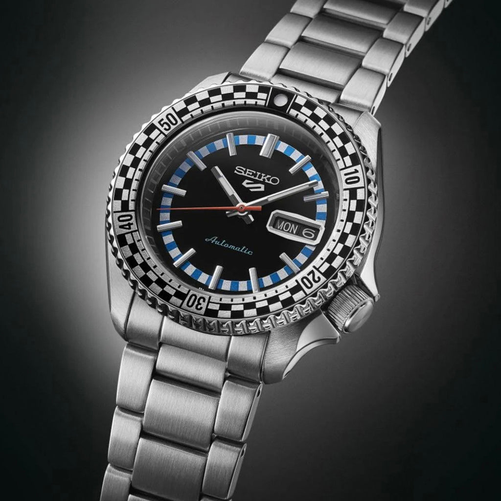 5 Sports Men Automatic Black Dial Analog Stainless Steel Watch SRPK67K1