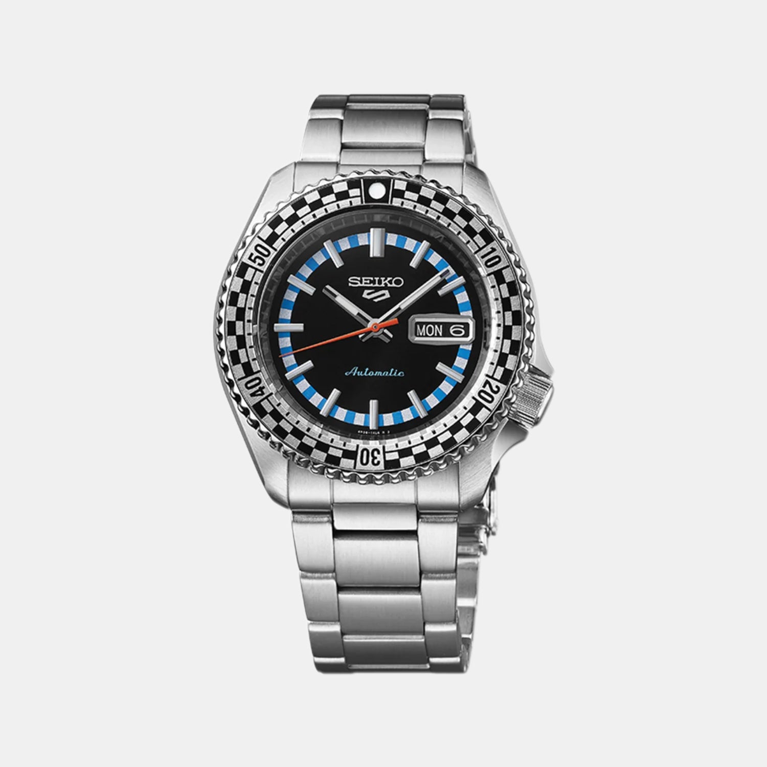 5 Sports Men Automatic Black Dial Analog Stainless Steel Watch SRPK67K1