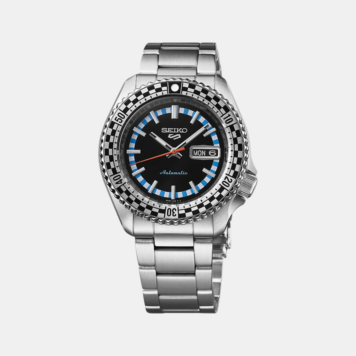 5 Sports Men Automatic Black Dial Analog Stainless Steel Watch SRPK67K1