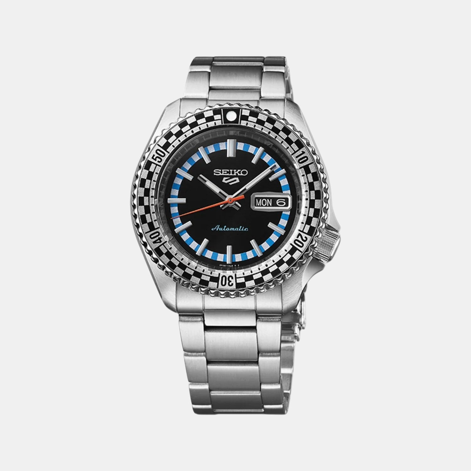 5 Sports Men Automatic Black Dial Analog Stainless Steel Watch SRPK67K1