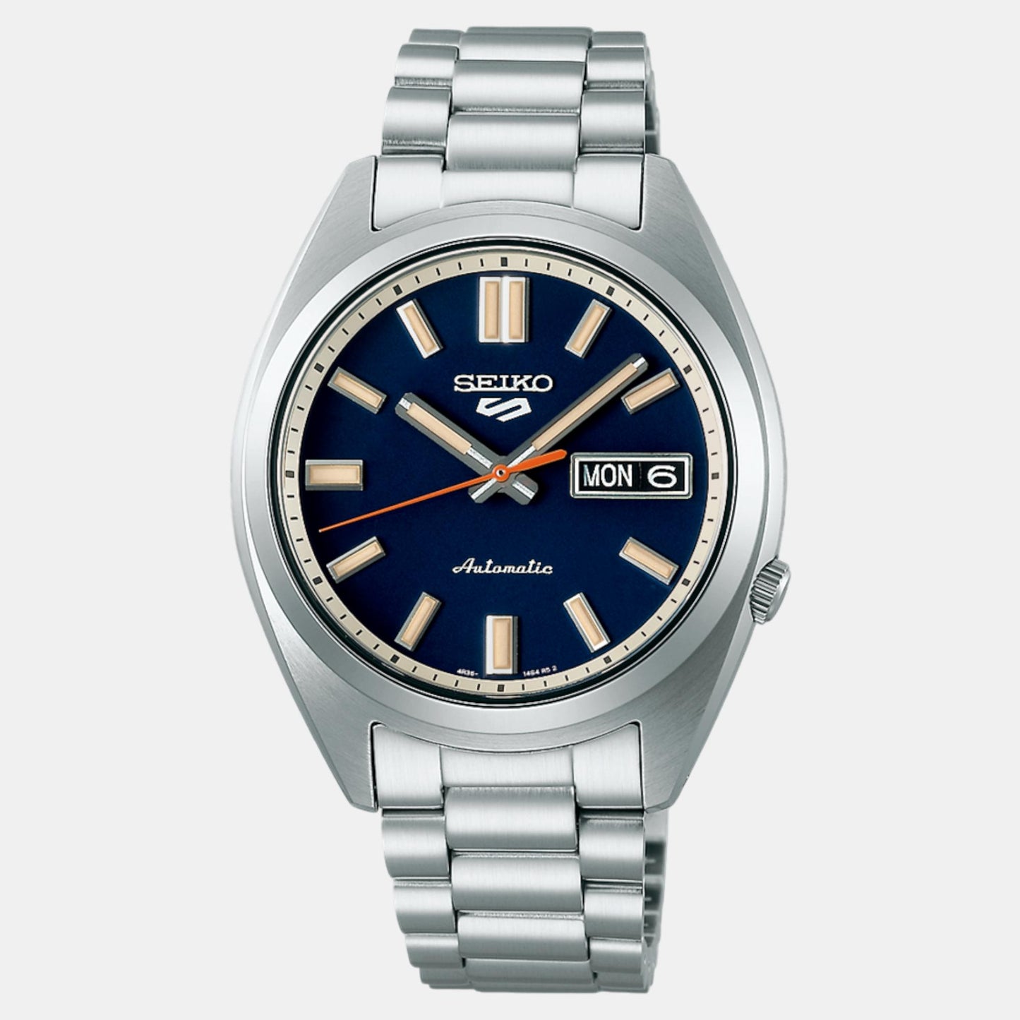 New 5 Sports Automatic Men Blue Dail Analog Stainless Steel Watch SRPK87K1