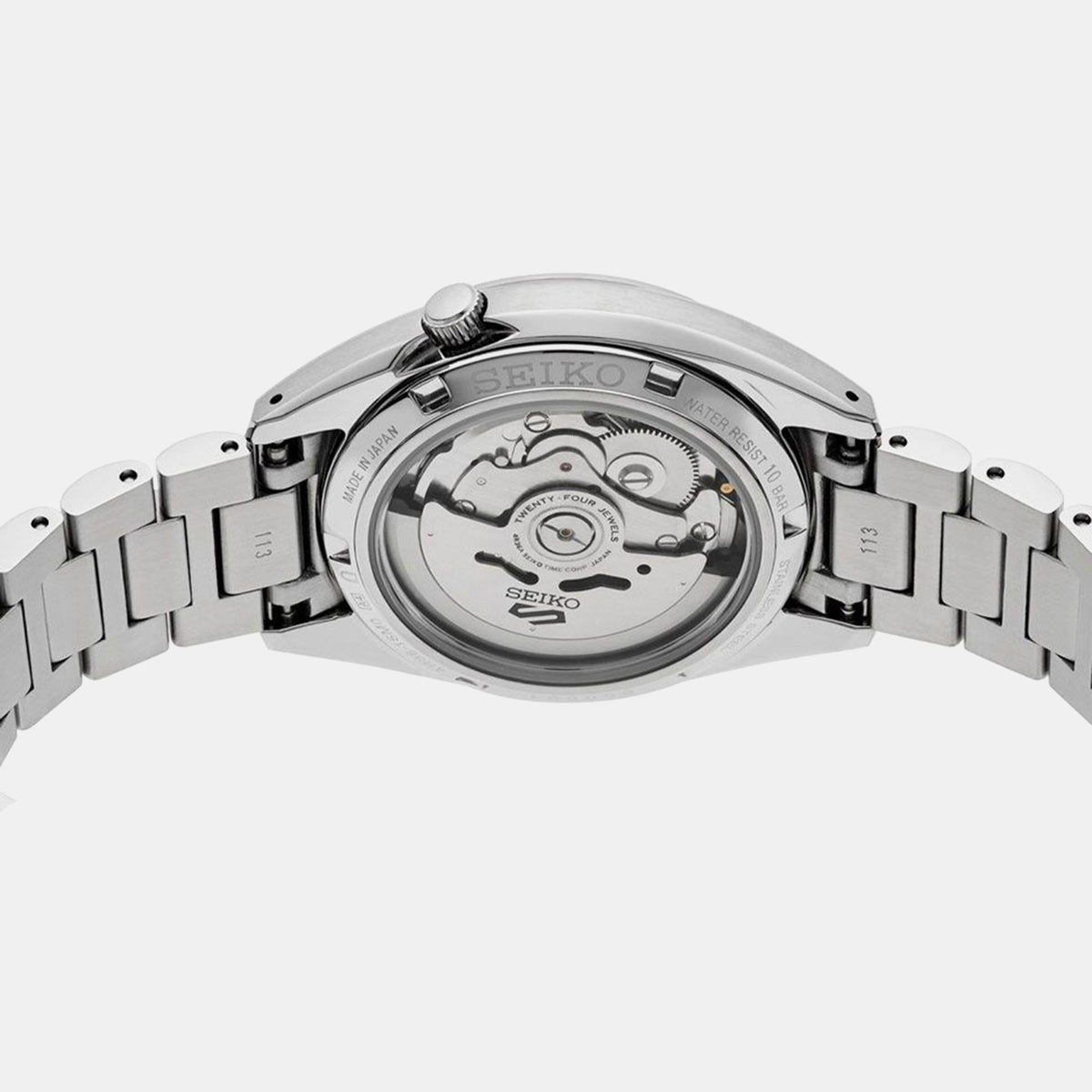 5 Sports Men Automatic Black Dial Analog Stainless Steel Watch SRPK89K1