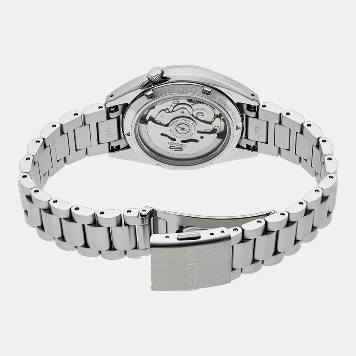 5 Sports Men Automatic Black Dial Analog Stainless Steel Watch SRPK89K1