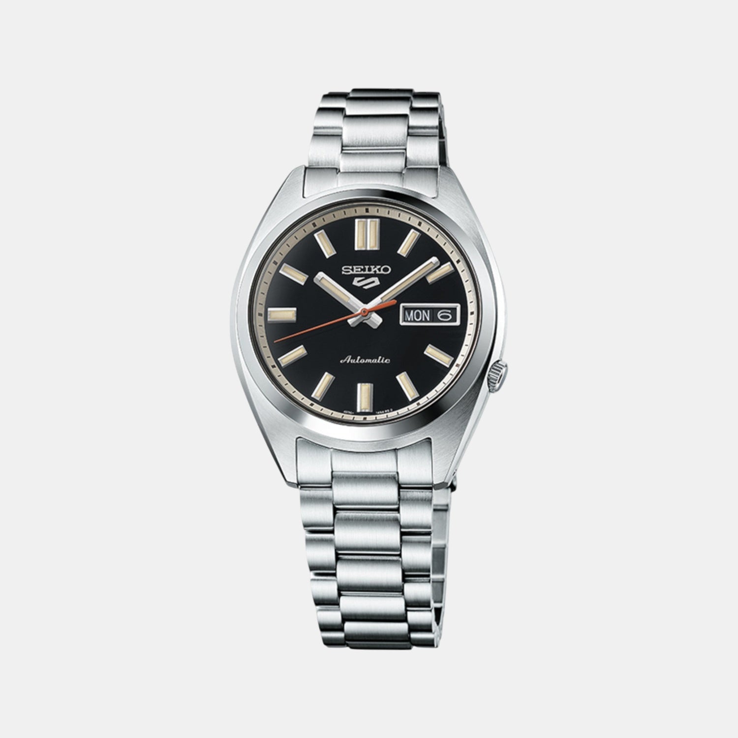 5 Sports Men Automatic Black Dial Analog Stainless Steel Watch SRPK89K1