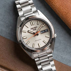 5 Sports Men Automatic Beige Dial Analog Stainless Steel Watch SRPK91K1