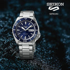 5 Sports Men Automatic Blue Dial Analog Stainless Steel Watch SRPK97K1