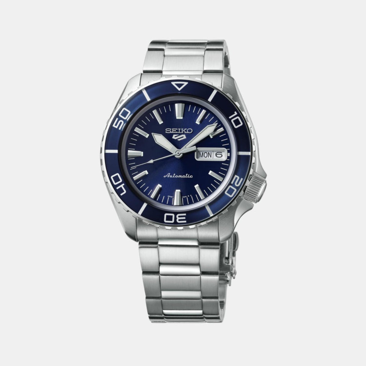 5 Sports Men Automatic Blue Dial Analog Stainless Steel Watch SRPK97K1